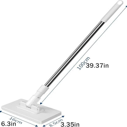 Mini Mop Zero Touch Mini Mop, Disposable Clip Mopstick W/8 Reusable Cloths, Wet&Dry for Floors, 40inch Locking Handle for Gaps & Multi-Surface