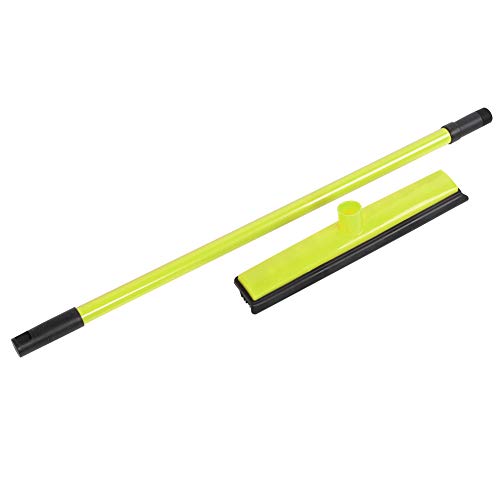 Pet Hair Sweeper, Rubber Broom Pet Hair Lint Removal Device with Telescopic Bristles Sweep Cleaner 27 to 47 Inches Adjustable Length Rubber Bristles TPE Scraper for Carpet Tile Hardwood Linoleum - color: Green