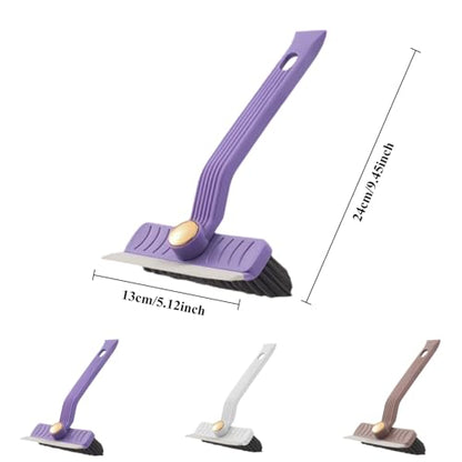 360° Rotating Gap Cleaning Brush - Multi-Purpose Hard Bristle Crevice Brush for Kitchen, Bathroom, Home, 9.45"x5.12"x1.97" (Purple) - color: Purple
