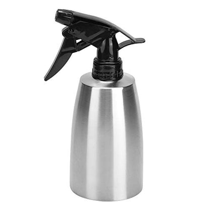 FLEXMAN 400ml Spray Bottles, Stainless Steel Water Spray Bottle with Ergonomic Handle, Seasoning Can with Adjustable Nozzle for Outdoor Barbecue, Cooking