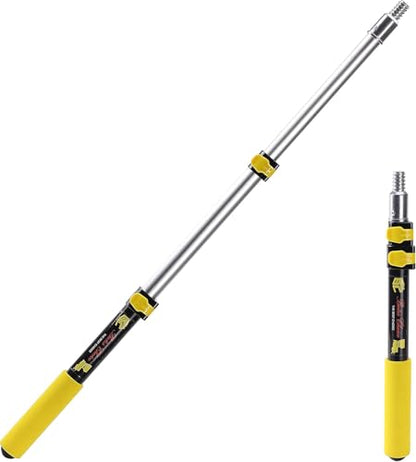 Bates- Telescopic Extension Pole, 3 Ft, Aluminum Alloy | Sturdy Multi-Purpose Extension Pole with Flip-Lock Design for Painting, Dusting and Cleaning - color: Black and Yellow, size: 3 Ft, 1 Pack