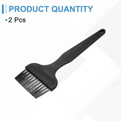 HARFINGTON 2pcs Antistatic Brush 25x55mm Portable PP Handle Nylon Anti Static Cleaning ESD Brushes for Electronics Computer Keyboard, Black