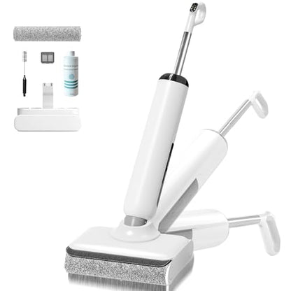 Wet Dry Vacuum Mop, 180°Lay-Flat Cordless Vacuum Mop All in One, Floor Cleaner Machine, 45 Minutes Long Runtime Electric Mop, 158℉ Self-Cleaning, Edge Cleaning, Self-Propelled Vacuum Mop Combo - size: HCLA3Pro