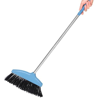 Soft Bristle Broom Long Handle Indoor Dust Sweeping Broom Home and Office Suitable for Kitchens Garage Use