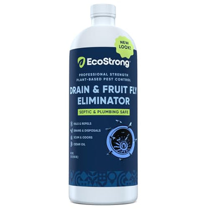 Fruit Fly Drain Treatment | Drain Fly Eliminator | Eliminates Gnats, Sewer Flies and More - Works in All Drains - 32 Fl Oz - size: 32