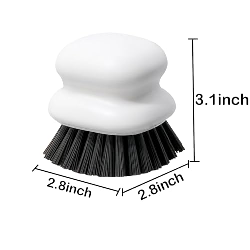 Dish Brush with Handle, Kitchen Scrub Brushes for Cleaning, Dish Scrubber with Nylon bristles for Sink, Pots, Pans (1Pack White Nylon bristles) - style: 1Pack White Nylon bristles