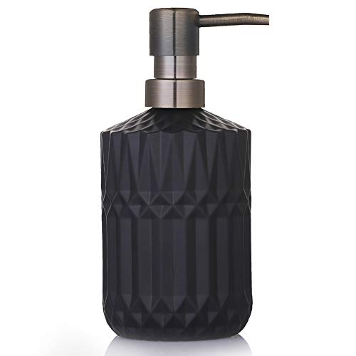 YunNasi Soap Dispenser with Pump, Refillable Liquid Hand Soap Dish Soap Dispensers for Bathroom Counter, Kitchen Sink (Black) - color: Black