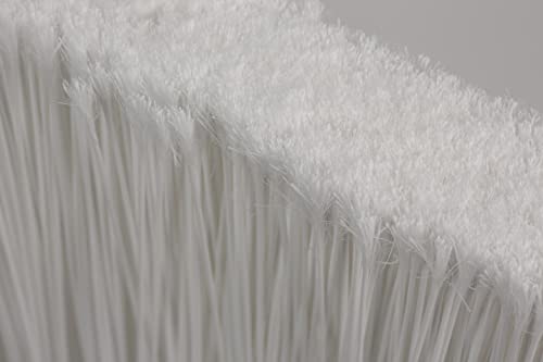 SPARTA 41082EC02 Plastic Color Coded Broom, Flagged Bristles, Long Broom With Angled Head For Large Debris, 56 Inches, White, (Pack of 12) - color: White