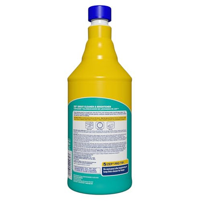 Zep Industrial Grout Cleaner and Brightener - 32 oz (Pack of 4) ZU104632 - Deep Cleaning Pro Formula