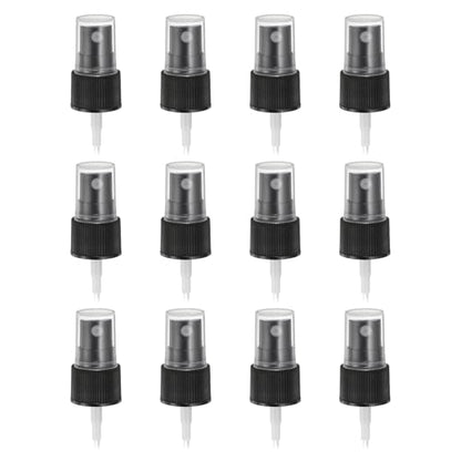 uxcell Spray Top 12Pcs 20/410 Plastic Fine Mist Reusable Replacement Black | Spray Bottle Pump Plastic Top Reusable Replacement for Cosmetic Perfume and Body Sprays Bottle - color: Black, size: 20/410