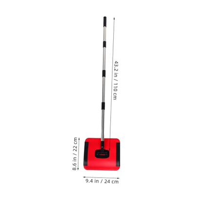 Handheld Carpet Sweeper Manual Push Sweeper Rug and Upholstery Cleaner Wet Dry Vacuum Non-Electric Carpet Cleaning Tool Quiet