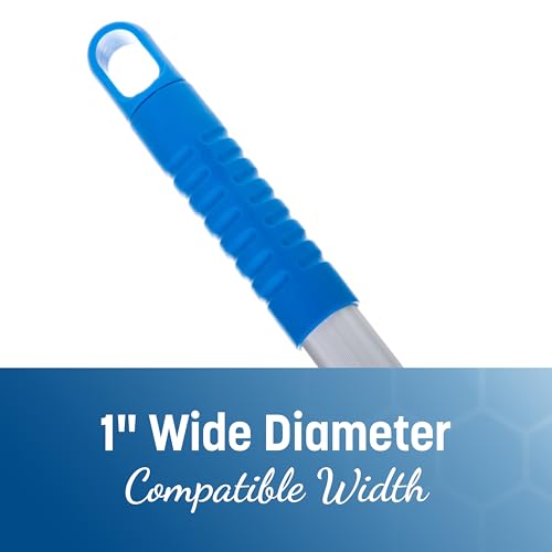 Carlisle FoodService Products Aluminum Mop Handle, Flat Handle for Cleaning, 43 To 70 Inches, Silver, (Pack of 12) - size: 12