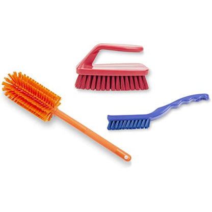 SPARTA Large Water Bottle Brush Ideal for Wide-Mouth Jars, Bottles and Tumblers, Dishwashing Tool with Handle for Home and Commercial Kitchens, Plastic, 16 Inches, Orange