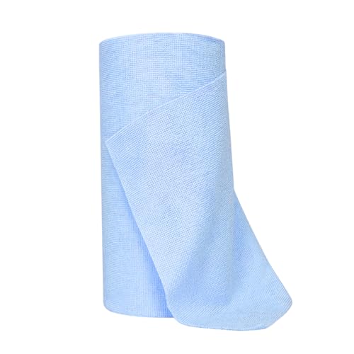 50PCS Microfiber Towel Roll, 12×11.6 inch Washable Tear Away Cleaning Cloth, Reusable Ultra Absorbent Rags Scratch Free Quick Drying Towel Roll, Lint-Free Cloth for Car (Sky Blue) - color: Sky Blue