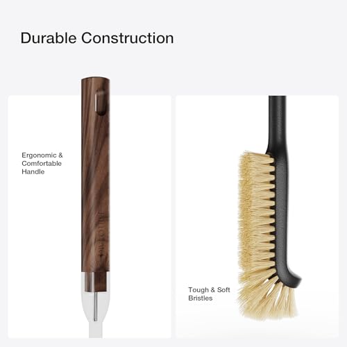 Cleaning Brush, Diveotree Hard Bristle Brush for Deep Cleaning Grout, Sink, Cup, Teapot, Bottle, Blender, Multi-Purpose Brush wih Long Handle for Kitchen (Black-2Pack) - color: Black-2pack