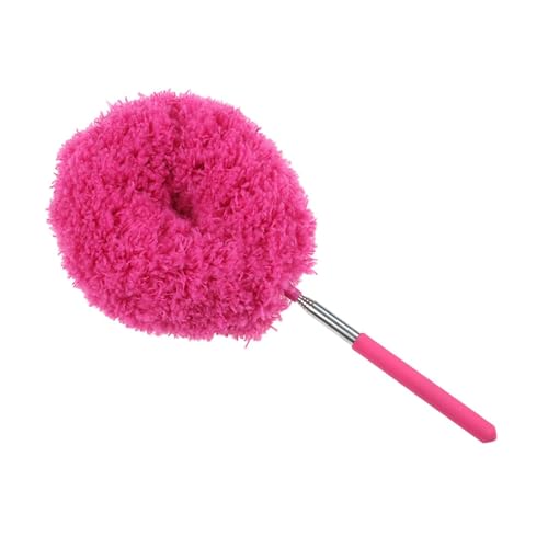 Extendable Duster - 31.5 Inches Microfibre Duster | Stainless Steel Handle | - Adjustable Telescopic Reach | and Soft Fiber Head Perfect for Cleaning High Ceilings and Shelves At Home - color: Red