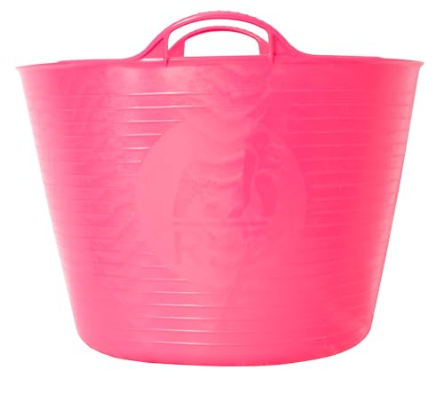 Red Gorilla - Large Tub - Pink, 9.9 gallons (38L) Heavy‑Duty Plastic Utility Bucket for Garden, Stable, Home & Toy Storage