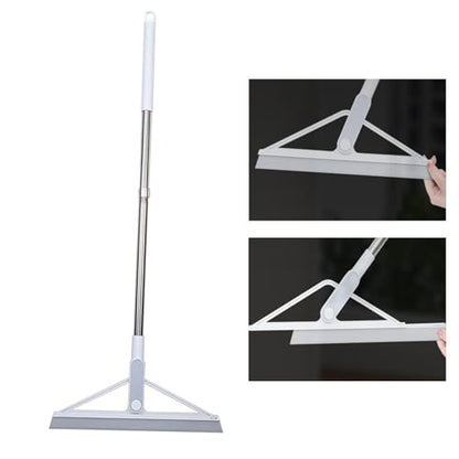 Magic Squeegee Broom for Floor - Multifunction Rubber Brooms with 41" Adjustable Handle Household Cleaning Sweeper for Pet Hair, Carpet, Water