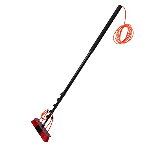 20FT Water Fed Pole Kit, Solar Panel Cleaning Brush Kit with Extendable Pole & 23FT Hose, 210° Rotatable Brush Head for Window Glass Roof Outdoor Cleaning - size: 20FT