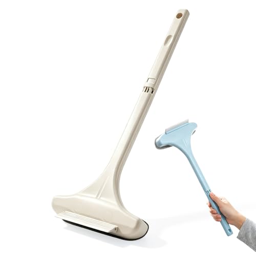 Window Screen Cleaning Brush, 2026 New 2 in 1 Mesh Cleaner Brush, Window Screen Cleaner Tool with Squeegee, Multifunctional Screen Brush, Double Sided Wet & Dry Dual Use (Beige) - color: Beige
