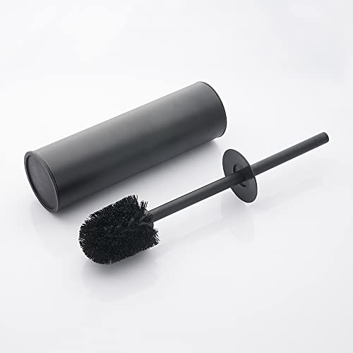 Toilet Brush and Holder,Stainless Steel Toilet Brushes for Bathroom with Holder 2pack - color: Matte Black