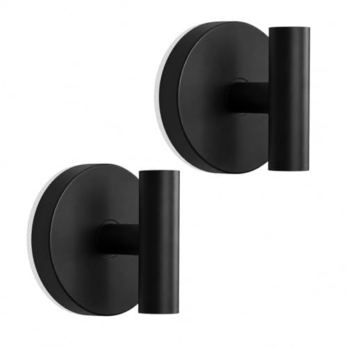 MOTAIPEAK Suction Cup Hooks for Shower, Shower Hooks for Inside Shower, No Drill Towel Hooks for Bathroom, Removable Suction Hooks for Glass, Mirror, Tile, Waterproof, Rustproof – Black (2 Pack) - color: Black, size: 2 Pack