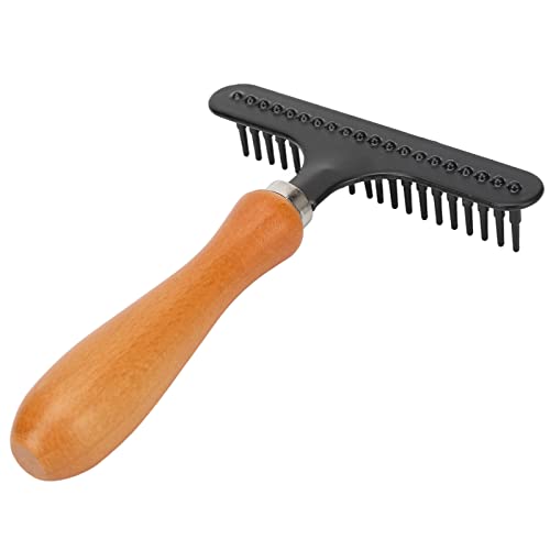 Carpet Rake, Handheld Cleaning, Ergonomic Handle, Small Metal Grooming Rake for Salon