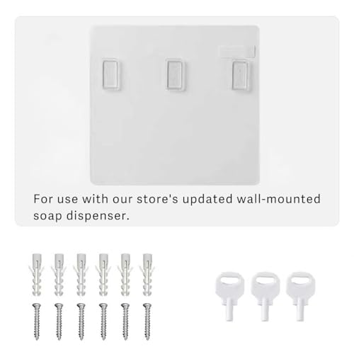 Cabo Deseado Shampoo and Conditioner Dispenser Wall Mounted No Drill Sticker, Install Adhesive and Screw Set - color: White