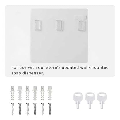 Cabo Deseado Shampoo and Conditioner Dispenser Wall Mounted No Drill Sticker, Install Adhesive and Screw Set - color: White