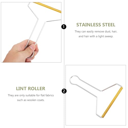BETOOKY Pet Hair Remover Lint Shaver 2pcs Stainless Steel Manual Hairball Cleaner for Clothes Carpet Furniture Portable Pet Coat Cleaning Tool