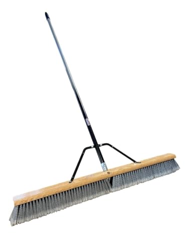 Pbsa36004 Heavy Duty 36" Smooth-Surface Push Broom with Silver/Black Handle