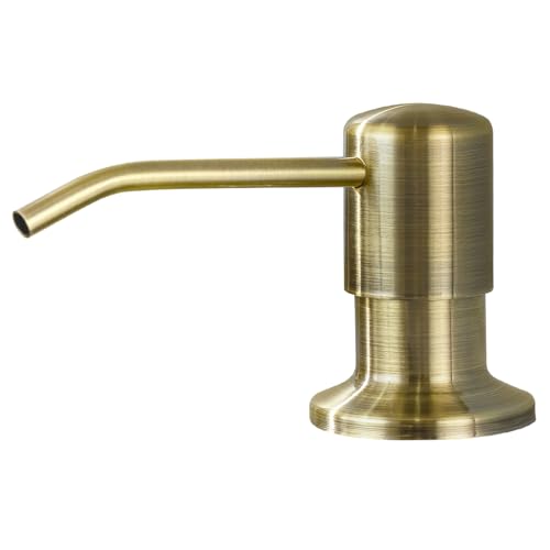 Soap Dispenser for Kitchen Sink, Built in Soap Lotion Dispenser with 17 OZ Bottle, Soap Pump Built in Countertop Under Sink, Green Bronze - color: Green Bronze