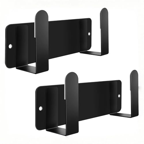 Pot Lid Rack, Wall Mounted 304 Stainless Steel Multi-Functional Storage Holder, Fits Cutting Boards, Pot Lids, Bathroom Scales, Self-Adhesive & Screw Mounting(Black, Set of 2) - color: Black(Set of 2)