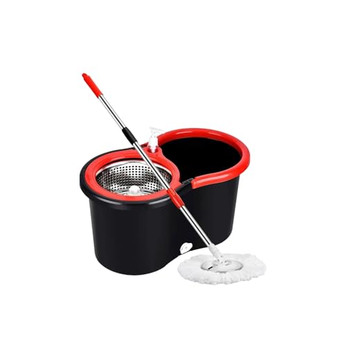 Spin Mop and Bucket Set with Wringer,360° Spinning Mop Bucket with 3 Microfiber Mop Head and 61" Adjustable Handle,for Floor Cleaning