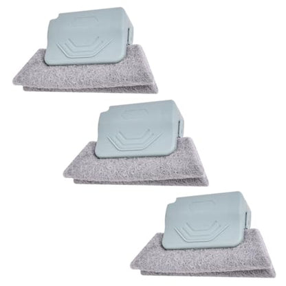 Magic Window Track Cleaner, Window Groove Cleaning Brush Tool Set, Handheld Cleaning Brushes for Window Slides Gaps Tile Lines Shutters and Car Vents, 5.31 x 3.35 x 1.18 Inches (Gray 3) - color: Gray 3