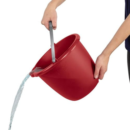 Sterilite 10 Qt Spout Pail with Handle, Bucket for Household Cleaning, Washing the Car, and Mopping, Spout to Easily Pour Water, Red, 12-Pack - size: 12 Pack
