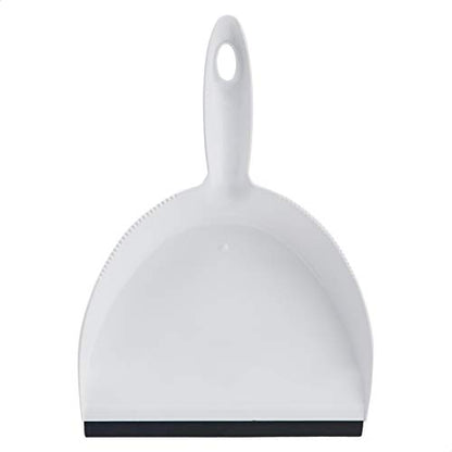 Amazon Basics Small Portable Mini Dustpan and Brush Set for Indoor Outdoor Floor Cleaning, Gray, Pack of 2