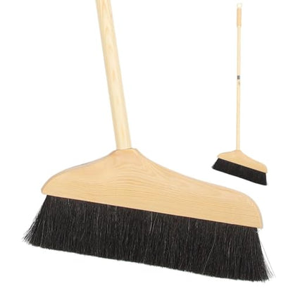 Broom - 90cm Long-Handled Soft-bristled Anti-Static Floor and Carpet Dust Removal Household Kitchen Wooden Broom