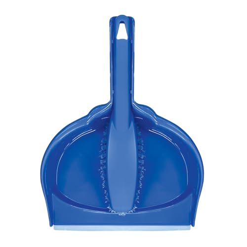 LOLA Clip On Dust Pan & Brush Set, w/Easy Dust, Dirt & Debris Catching Rubber Lip, Flagged Fiber Bristled Brush, Hang Hole for Easy Storage - size: 1 Count