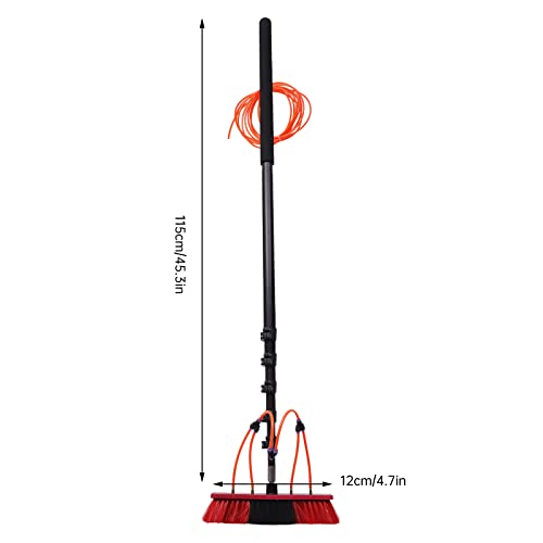 20ft Water Fed Pole Kit,Water Fed Pole Cleaning Brush Kit with Hose Squeegee,Extendable Outdoor Window Cleaner,Solar Panel Cleaning System for Household