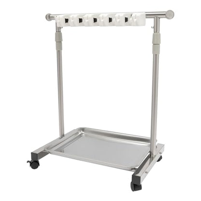 Broom mop Holder, Movable Put Wet Mops Floor Standing Cleaning Tool Rack, Stainless Steel Cleaning Supplies Organizer for Schools Hospitals Factories Hotels Restaurant, 6 Hook and 5 Slots
