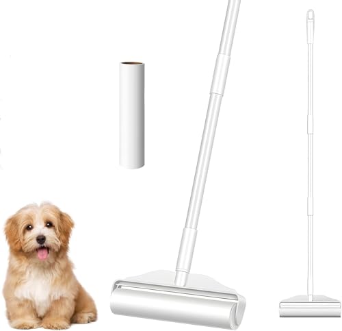 YHPDVI Lint Roller for Pet Hair – 9.45" Extra Wide Sticky Roller with 2 Refills & Long Handle | Heavy Duty Fur Remover for Couch, Carpet, Bed, Clothes | Large-Surface Lint Brush for Dog Cat Hair - size: 9.45" Extra