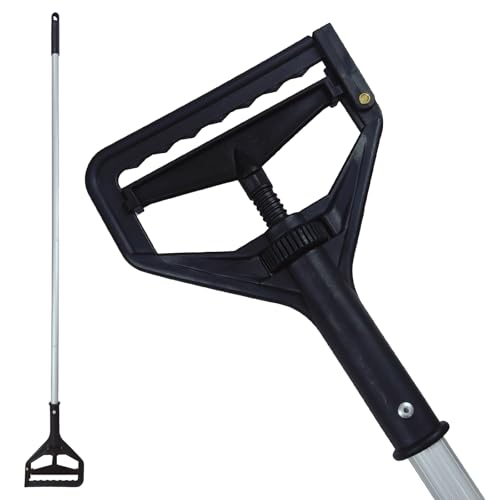 60 Inch Industrial Mop Handle Commercial mop Handle Heavy Duty Industrial mop Bucket mop Handles Heavy Duty Commercial mop Head Replacement and Handles mop Stick Replacement Mop Stick - color: Black