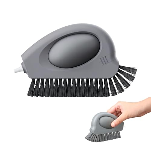 2 in 1 Groove Cleaning Brush with Air-Blowing, Window Track Cleaning Tools, Multifunction Window Track Cleaner with Hard Bristle Scraper, Crevice Brush for Sliding Door Track, Window Seal, Sill (1PC) - color: 1pc