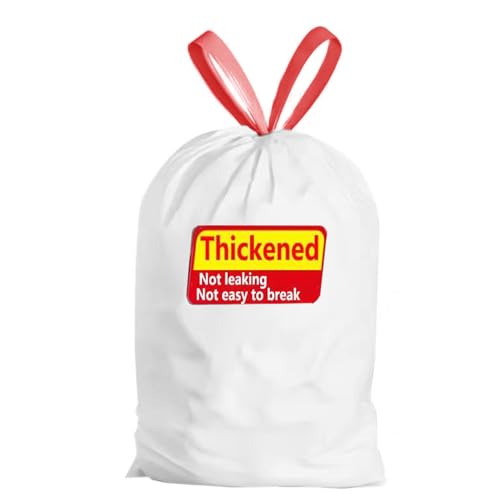 Ultra Thick Heavy Duty 16-18 Gallon Drawstring Trash Bags | White Leak Proof Large Plastic Garbage Bags for Tall Kitchen Home Office bedroom bathroom livingroom restaurant