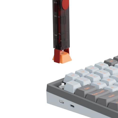 GATERON Twins Switch Puller Keycap Puller, DIY Tool Easily Remove and Replace Gaming Keyboard Switches and Keycaps Integrated for Mechanical Keyboard - color: melange