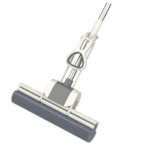 Sponge Mop, Lightweight Roller Sponge Mop, Hand Freely Multifunctional Squeeze Roller Mop for Kitchen Bathroom Tiles