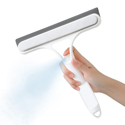 3 in 1 Window Cleaning Scraper, Window Squeegee with Sprayer, Window Cleaning Scraper for Windows, Walls, Car Windshields, Bathrooms, Kitchens, All-Purpose Window Cleaner Tool (White) - color: Std-white
