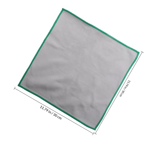 IMIKEYA 4pcs Microfiber Glass Cleaning Cloths Set, Ultra Absorbent Car and Home Window Wipes, Green Edged Towels for Streak-Free Glass and Surface Cleaning