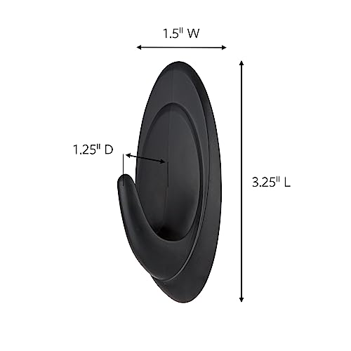 Command Hooks, Black, 3 lb Capacity | Outdoor | Water-Resistant Strips | 2-Hooks 4-Strips | Damage-Free - size: Medium (Pack of 2), style: Outdoor Hooks